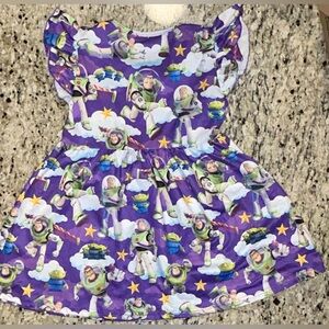 Disney’s ToY StOrY Buzz Lightyear and Alien girls Boutique dress size 4XL 8-9t
